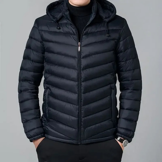 Insulated Water Resistant Mens Zipper Parka Coat - OutfitLondon
