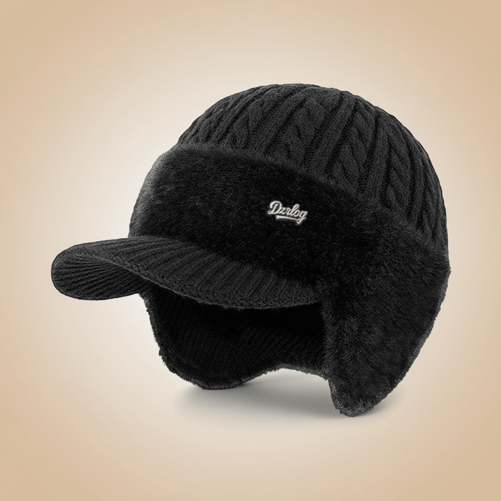 Warm Fleece Beanie with Earflaps for Men