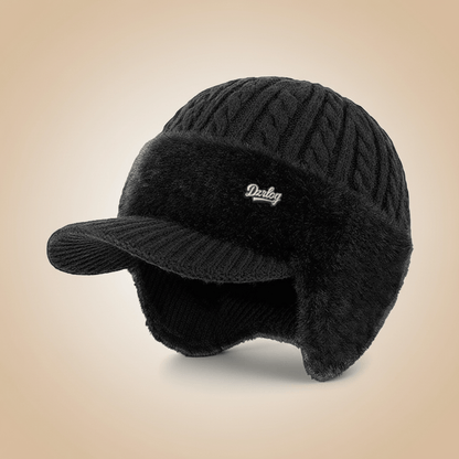 Warm Fleece Beanie with Earflaps for Men