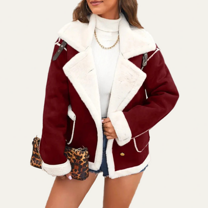 Short Faux Leather Biker Jacket - OutfitLondon