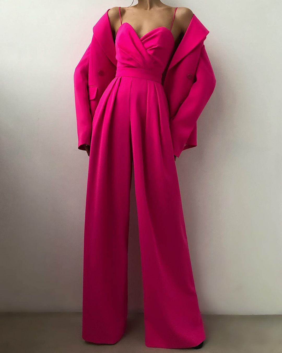 Women's Elegant V Neck Loose Jumpsuit