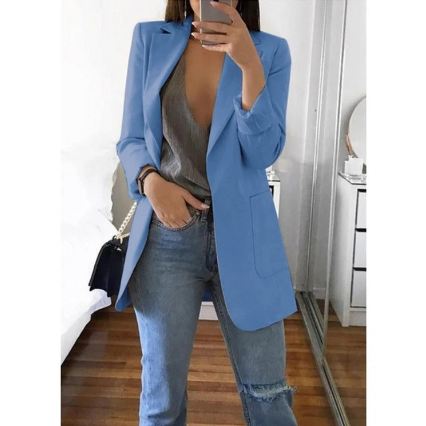 Classic Tan Women's Trench Blazer - OutfitLondon