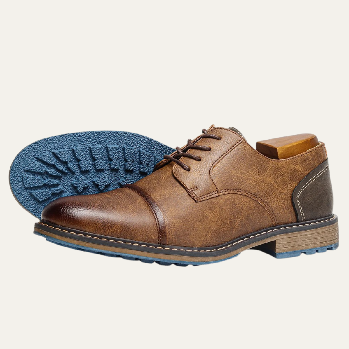 Classic Mens Vintage Leather Lace Up Shoes - OutfitLondon