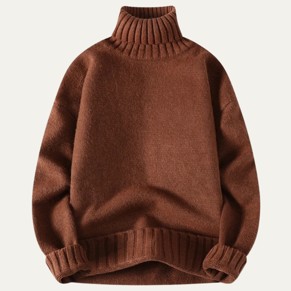 Casual Thick Knit Crew Neck Sweater - OutfitLondon