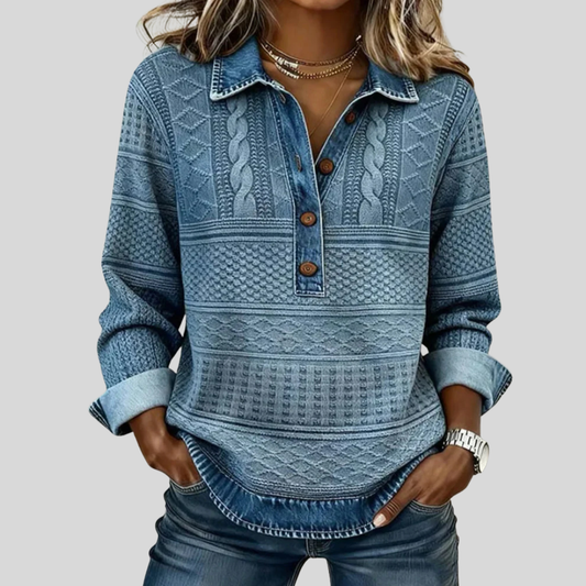 Soft Knit Crew Neck Casual Top - OutfitLondon