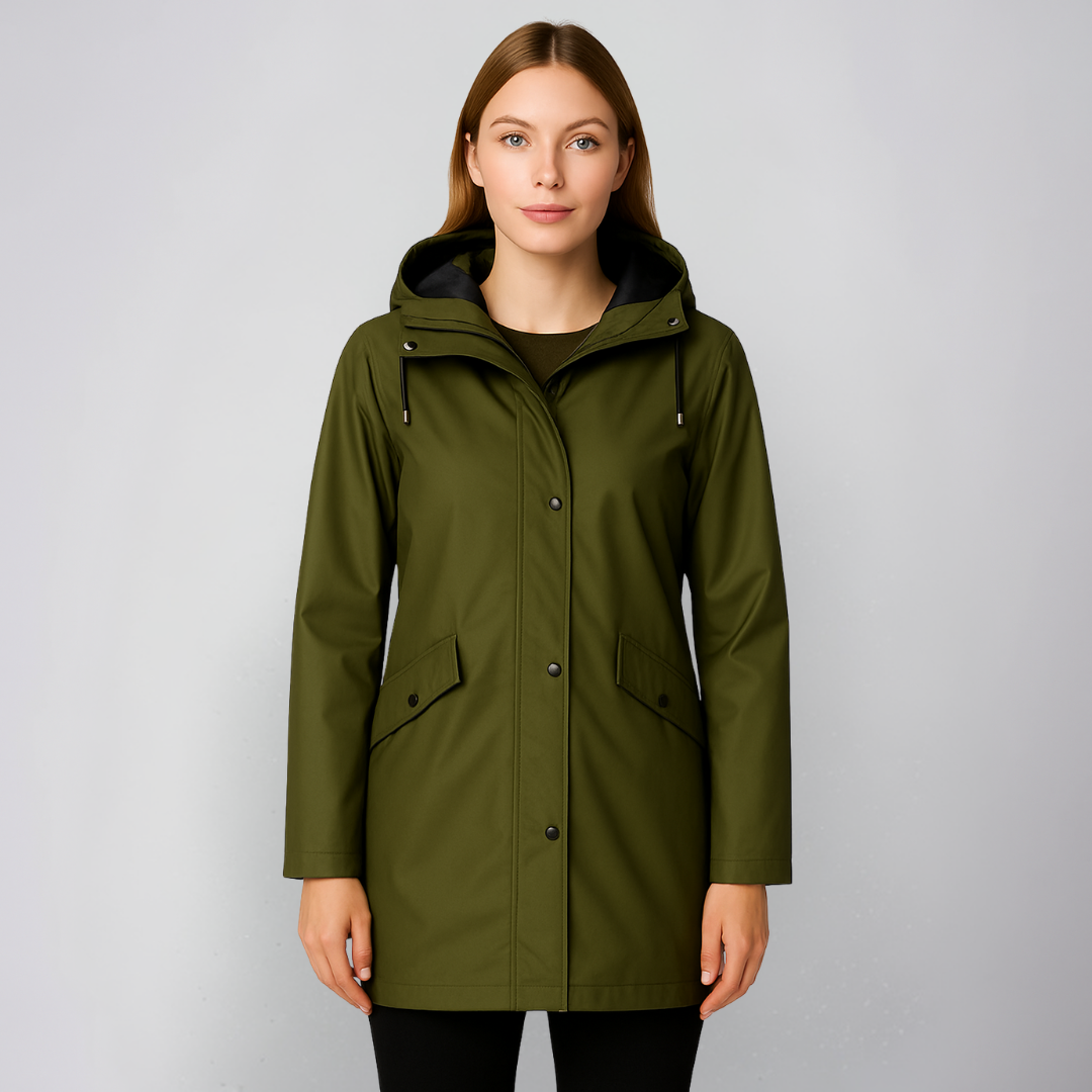 Women's Waterproof Hooded Rain Jacket - OutfitLondon