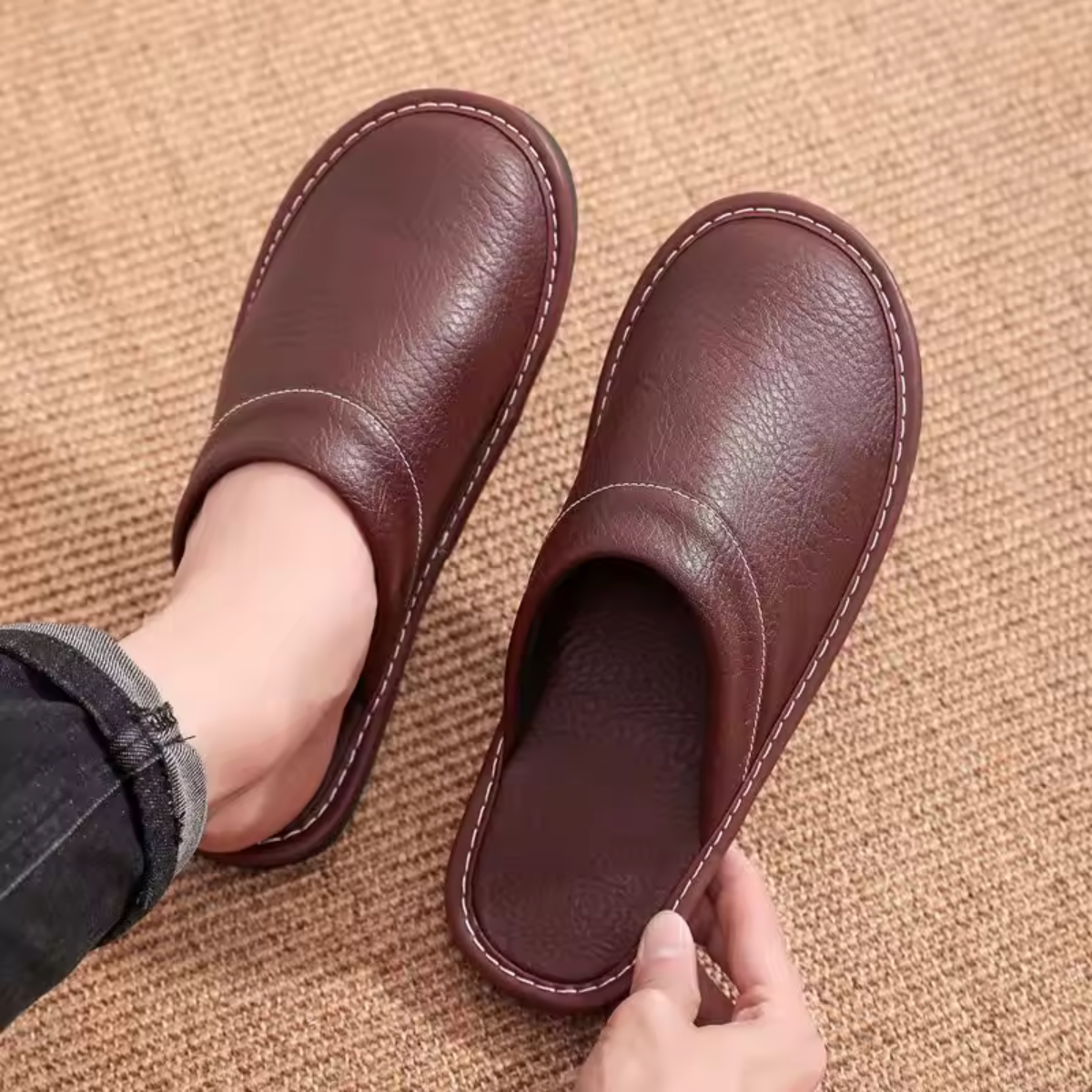 Comfortable Men's Leather Slip On Shoes