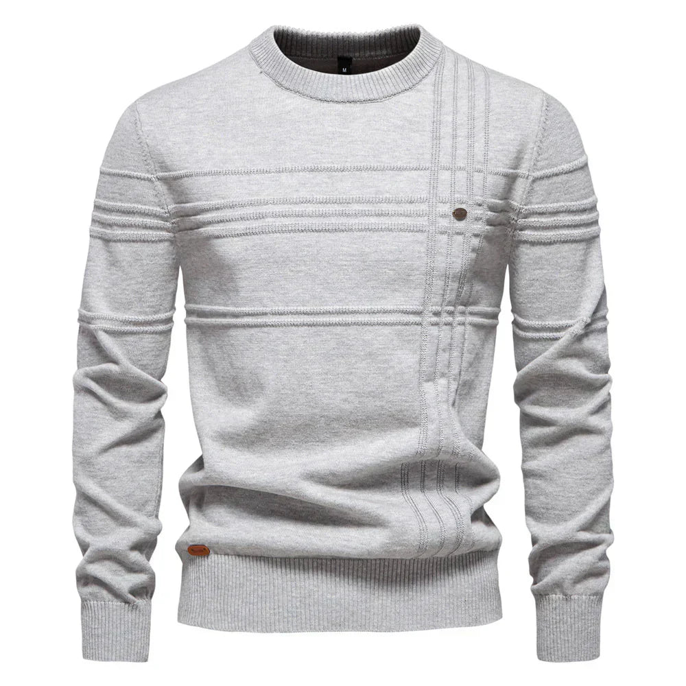 Classic Men's Patterned Crew Sweater - OutfitLondon