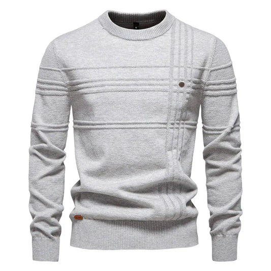 Classic Men's Patterned Crew Sweater - OutfitLondon