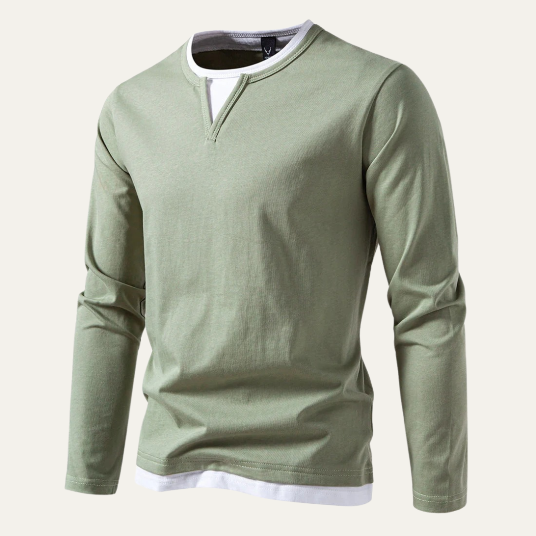Men's Casual Crew Neck Knit Shirt