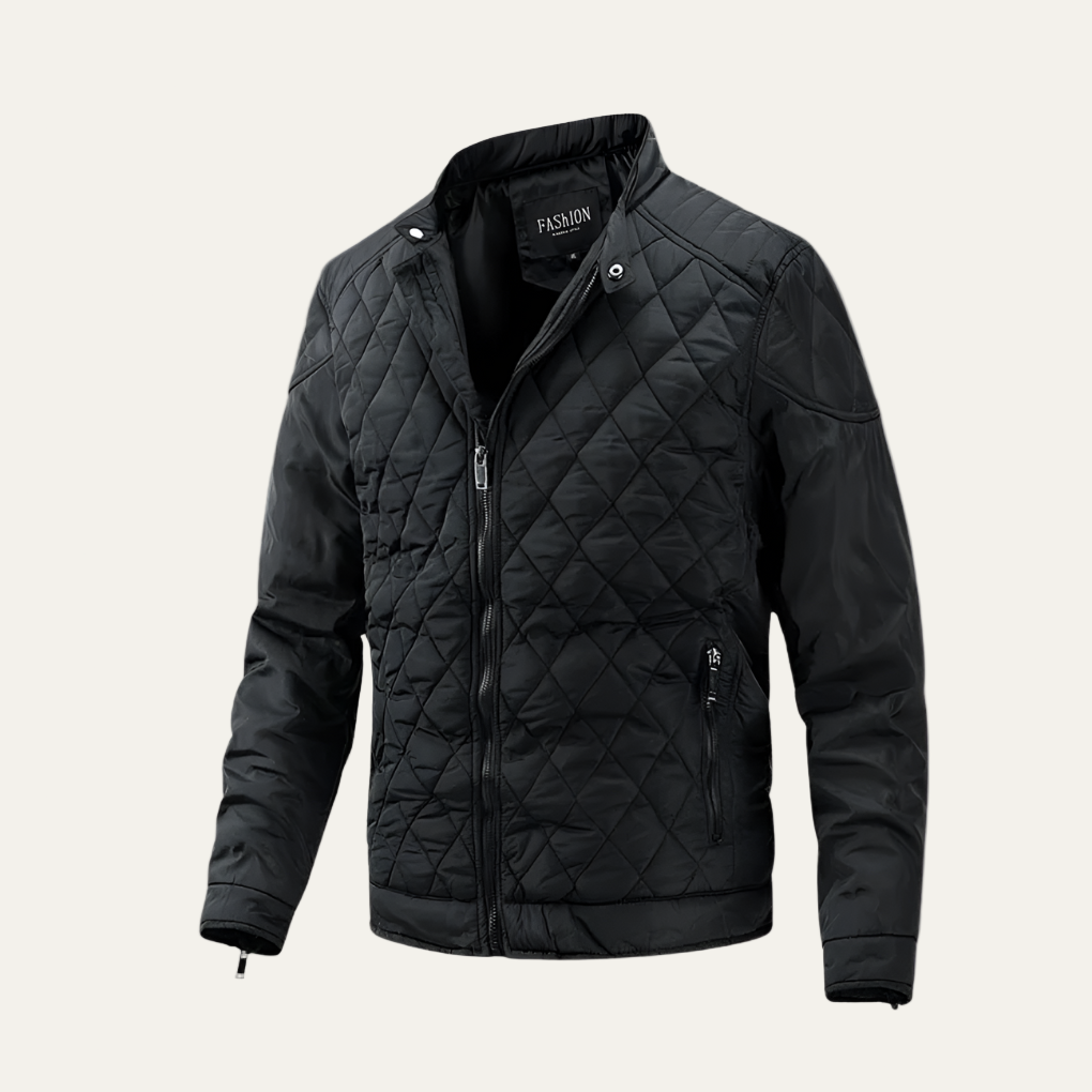 Men's Insulated Quilted Bomber Coat - OutfitLondon