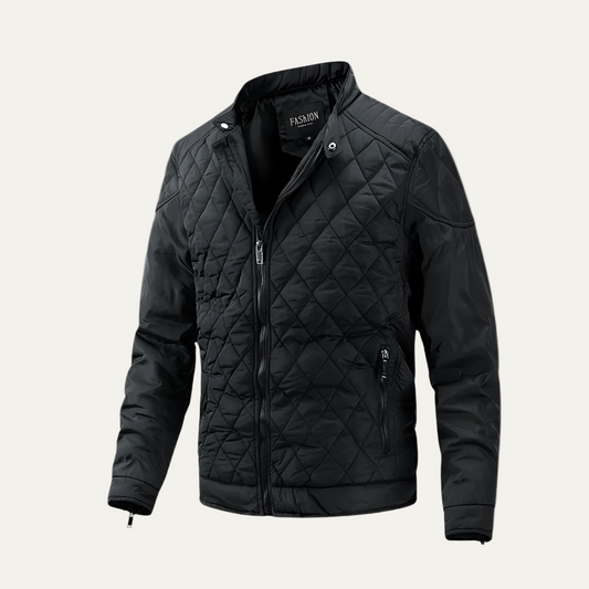 Men's Insulated Quilted Bomber Coat - OutfitLondon