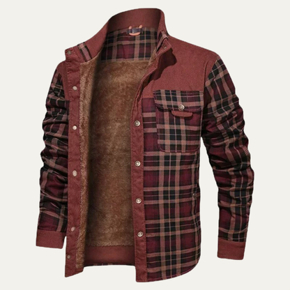 Men's Cozy Plaid Insulated Winter Jacket