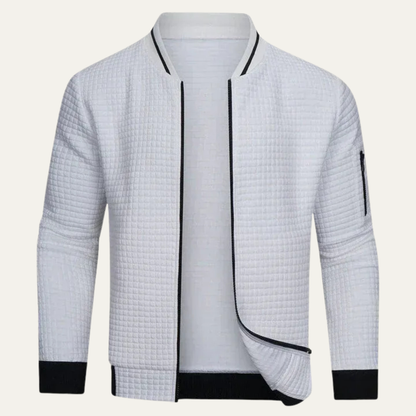 Men's Padded Quilted Zipper Jacket
