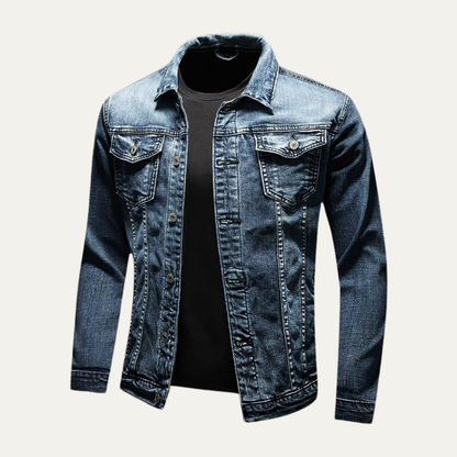 Men's Vintage Inspired Blue Jean Jacket - OutfitLondon