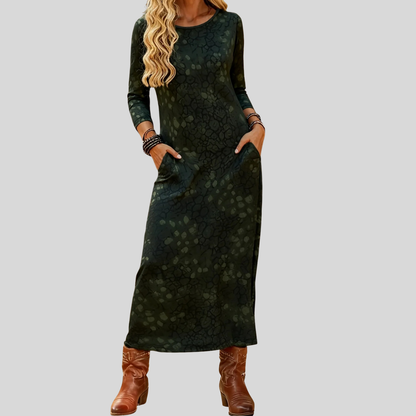 Beautiful Floral Floor Length Dress - OutfitLondon