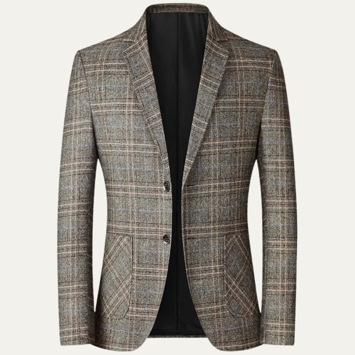 Stylish Mens Plaid Slim Fit Blazer Jacket - OutfitLondon