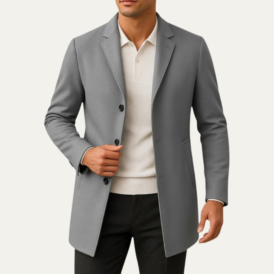 Simple Classic Fit Overcoat for Men - OutfitLondon
