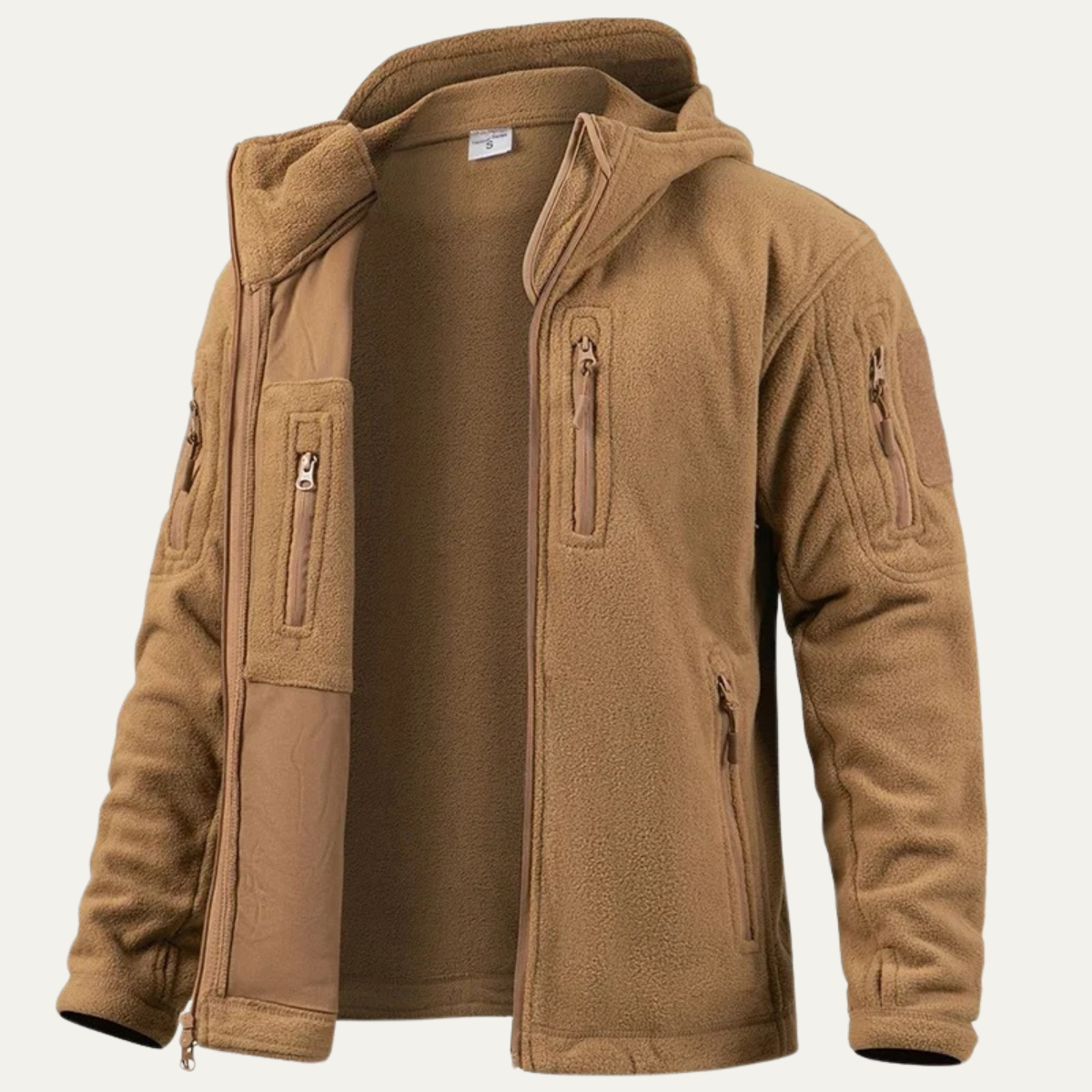 Men's Camo Quarter Zip Fleece Pullover Jacket - OutfitLondon