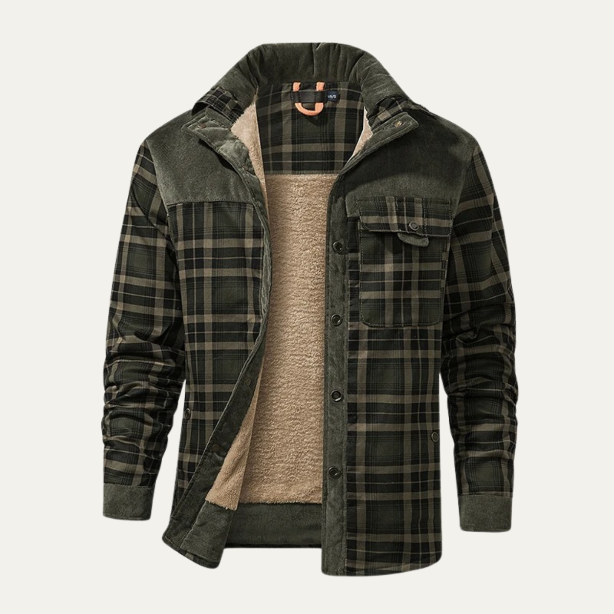 Warm Mens Fleece Hooded Jacket with Thick Lining - OutfitLondon