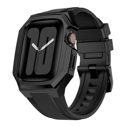 Colorful Silicone Apple Watch Band With Silver Case