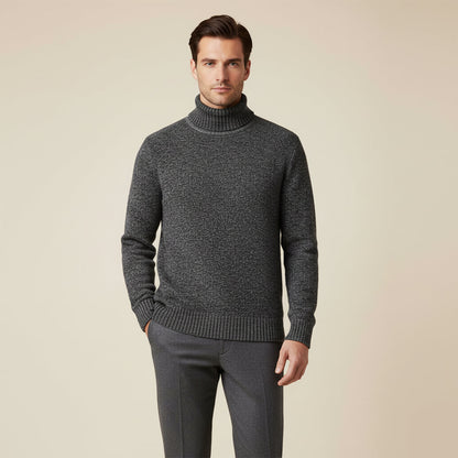 Warm Merino Wool Turtleneck Sweater for Men