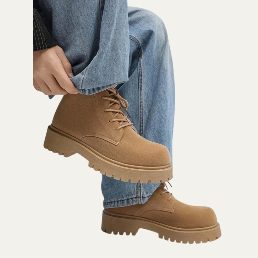 Classic Men's Leather Hiking Ankle Boots - OutfitLondon