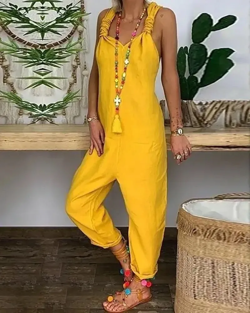 Strapless Warm Weather Jumpsuit for Ladies - OutfitLondon