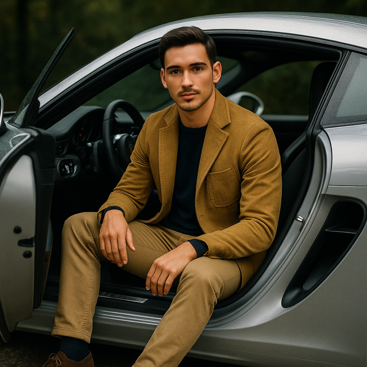 Relaxed Fit Men's Classic Cotton Blazer