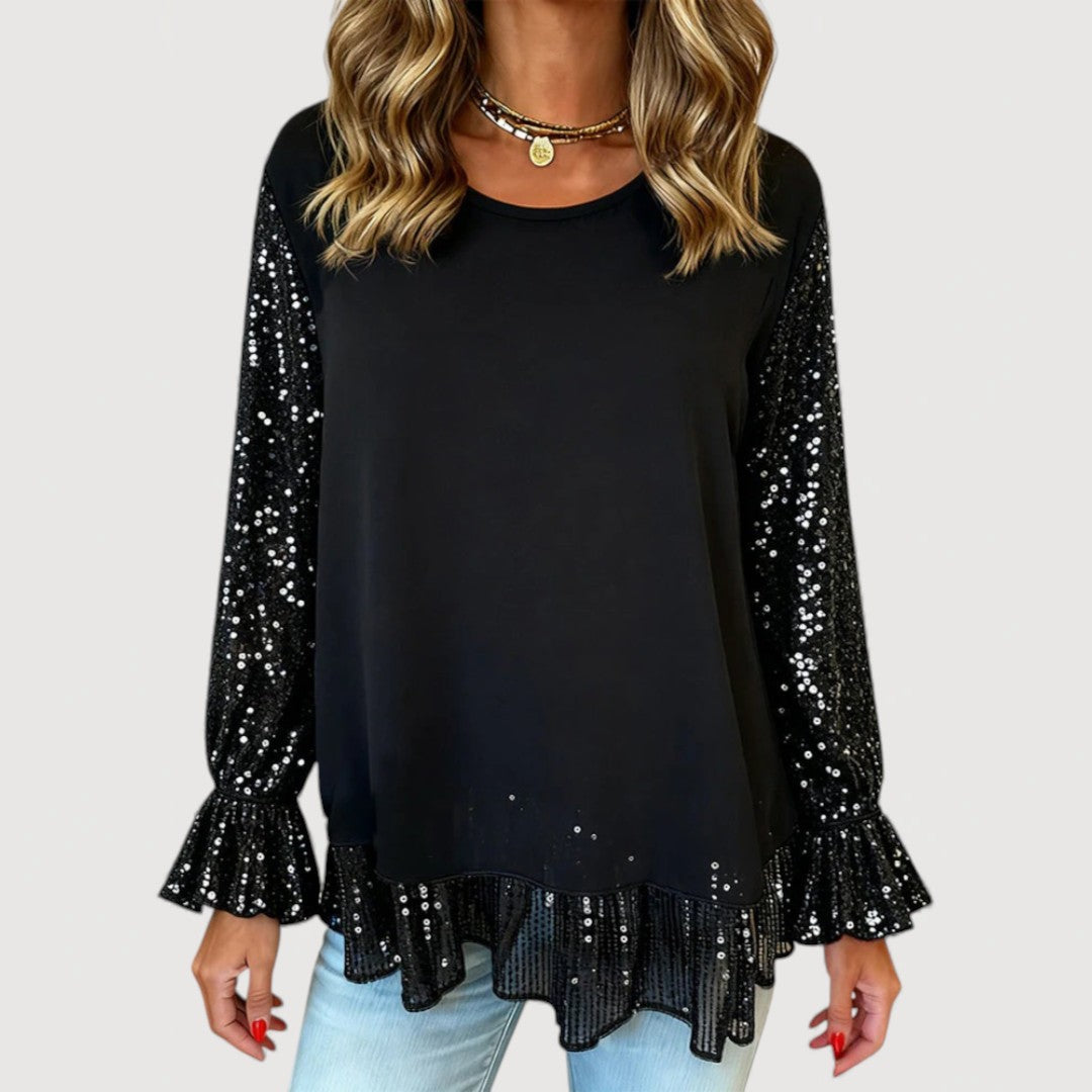 Glittering Sequin Women's Blouse - OutfitLondon