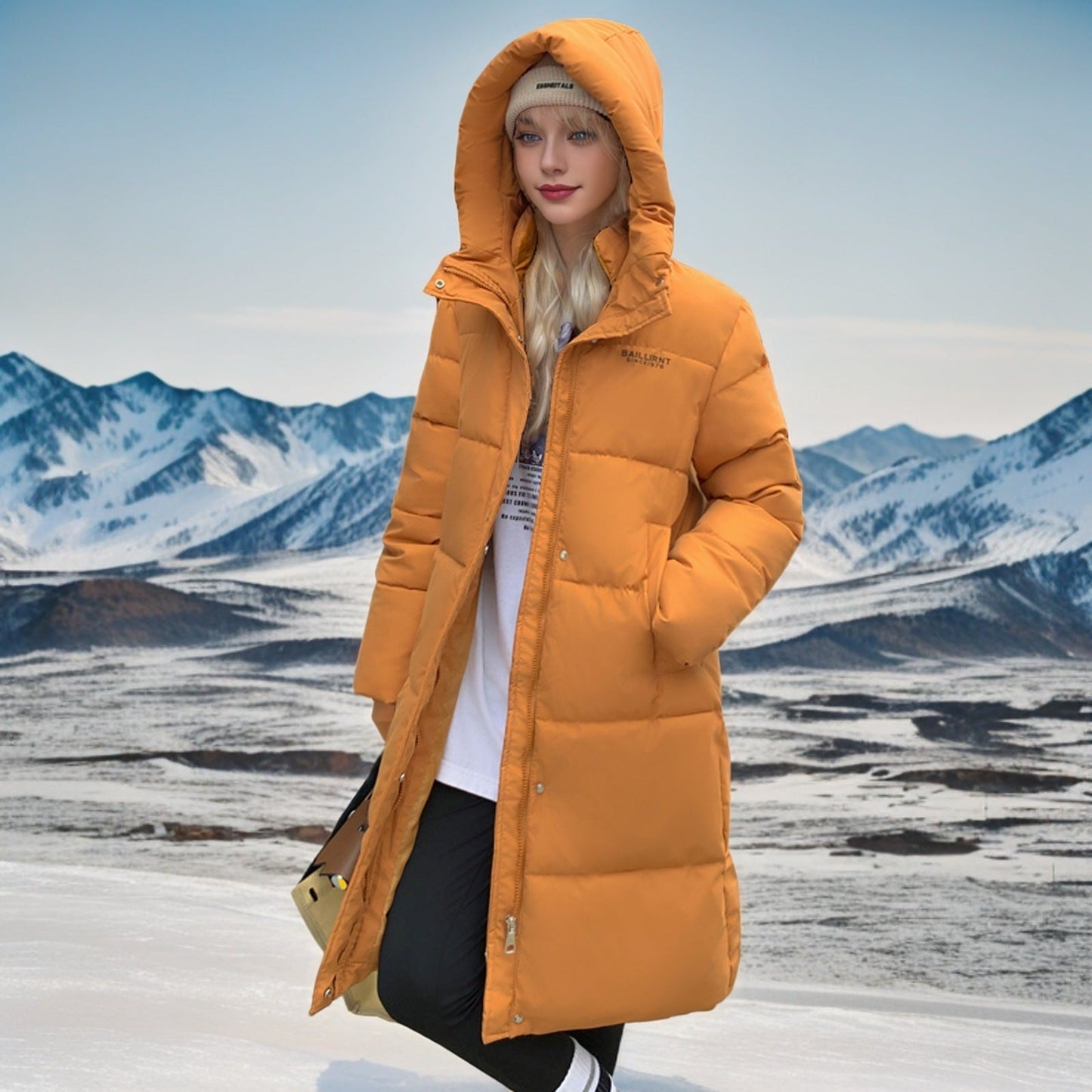 Cozy Black Women's Winter Parka Jacket with Hood