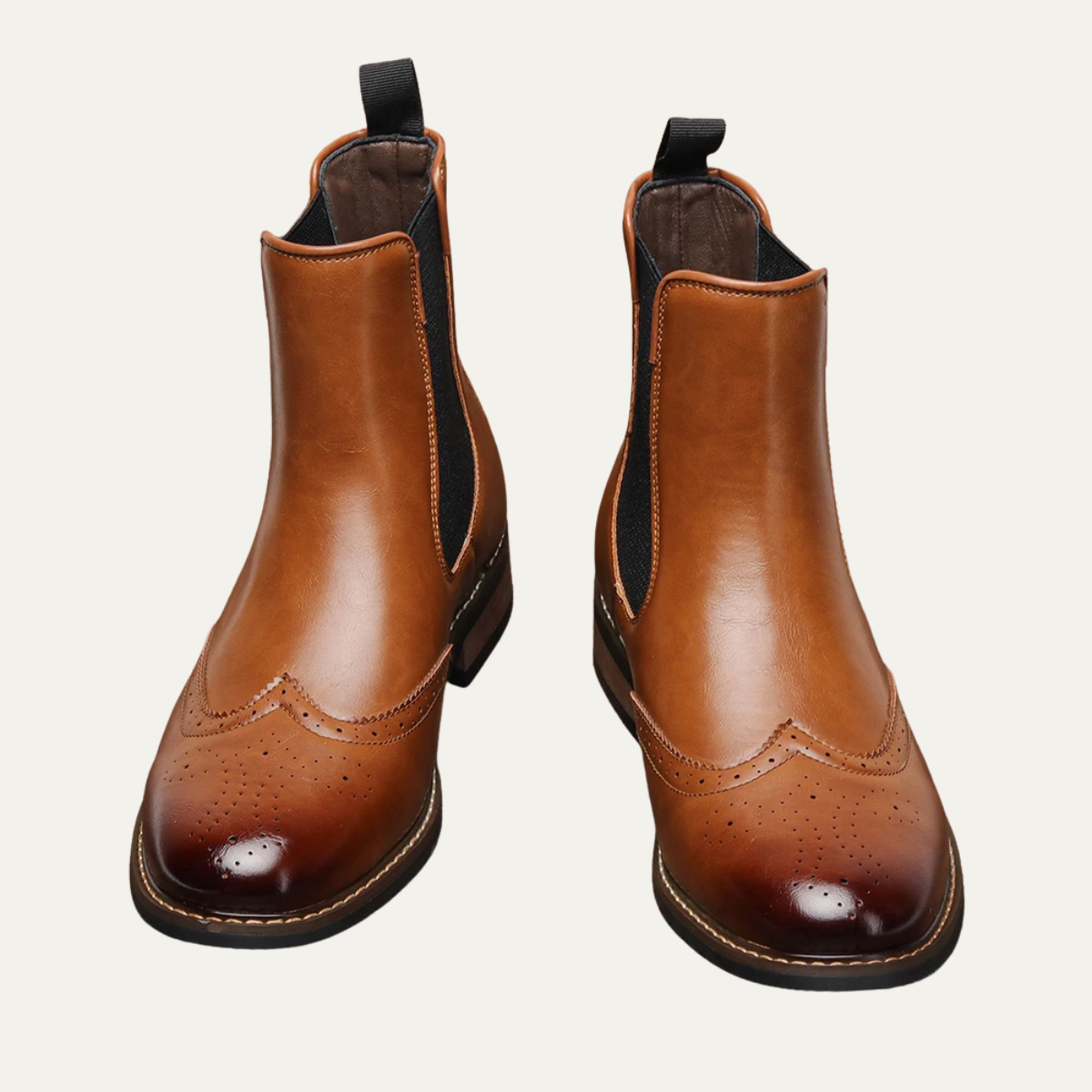 Stylish Men's Leather Ankle Chelsea Boots - OutfitLondon