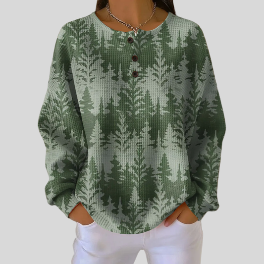 Festive Holiday Sweater with Traditional Tree Design - OutfitLondon