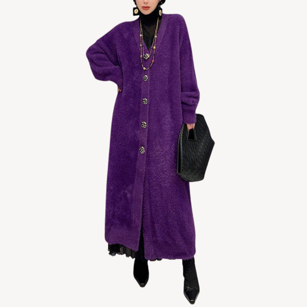 Ladies' Soft Plum Winter Jacket - OutfitLondon