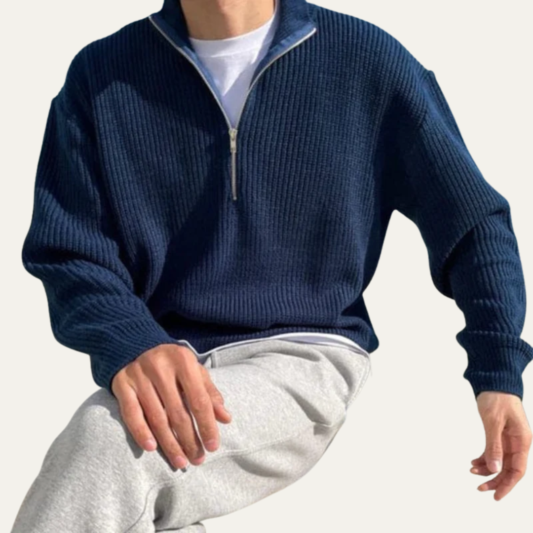 Men's Large Relaxed Fit Crew Neck Sweater