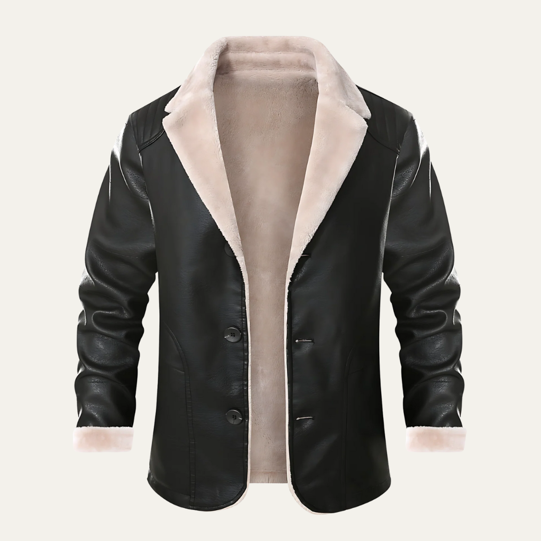 Warm Synthetic Lined Men's Blazer Coat - OutfitLondon