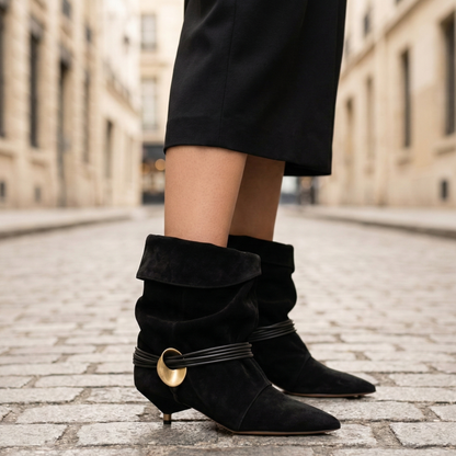 Low Heel Slouch Boots for Women