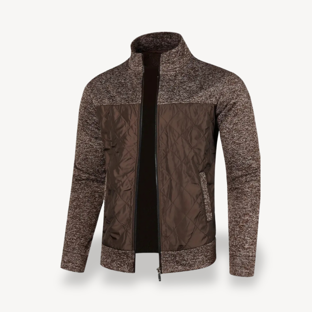 Insulated Padded Mens Zip Jacket - OutfitLondon