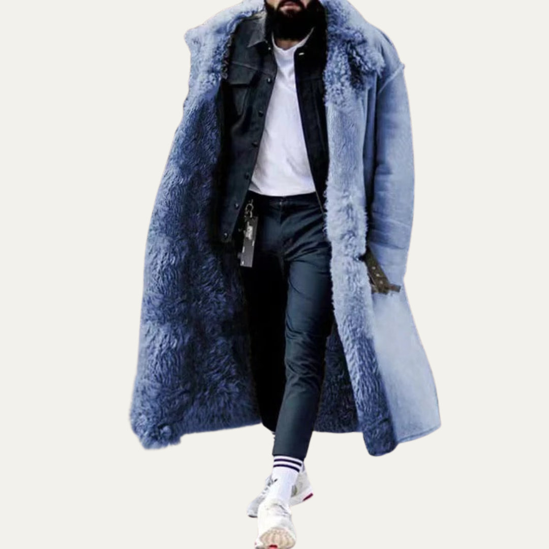 Warm Faux Fur Parka Coat for Men - OutfitLondon