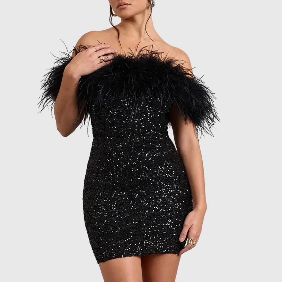 Sparkly Off Shoulder Party Dress