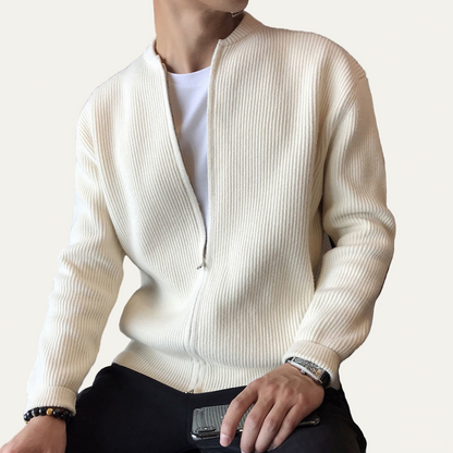 Classic Men's Zip Up Knitted Sweater