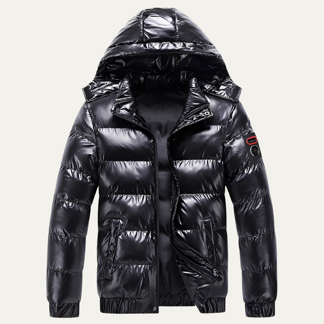 Waterproof Quilted Hooded Puffer Coat for Men