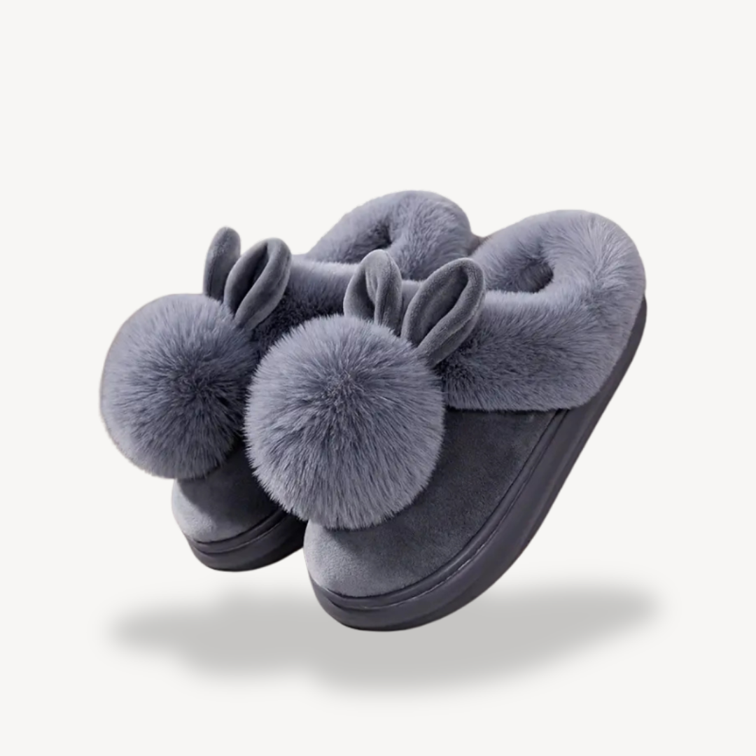 Cozy Women's Plush Bunny Slipper Socks