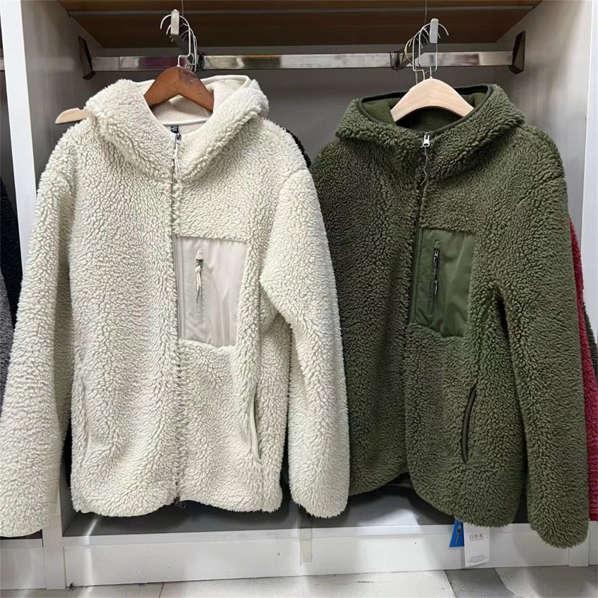 Warm Fleece Lined Wool Coat for Men