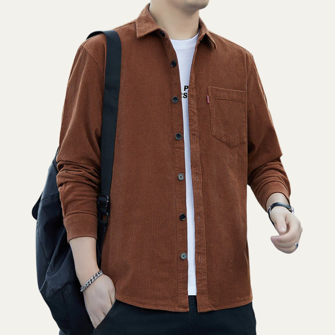 Rugged Textured Button Down Men's Shirt - OutfitLondon