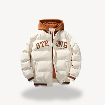 Men's Quilted Hooded Sports Jacket