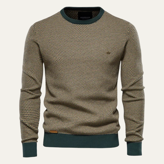 Men's Soft Chunky Crew Neck Sweater - OutfitLondon