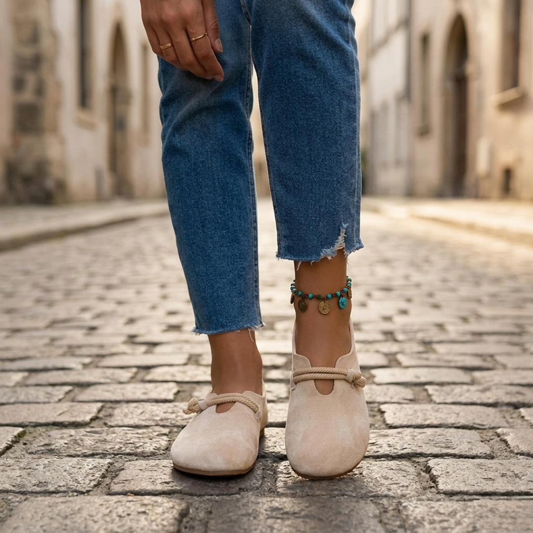 Soft Leather Slip On Ballet Flat Shoes for Women - OutfitLondon