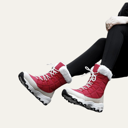 Warm Waterproof Snow Boot with Faux Fur Trim - OutfitLondon