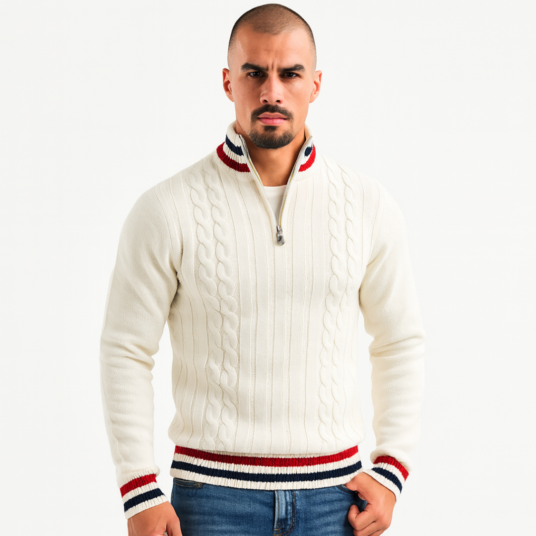 Men's Classic Patterned Crew Neck Sweatshirt - OutfitLondon